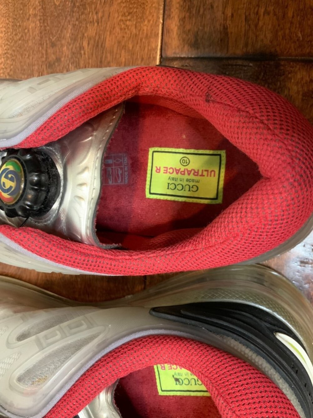 Gucci Men's Ultrapace R "Transparent Red" 2021 Sneaker Authentic, Size 10 - Picture 7 of 10